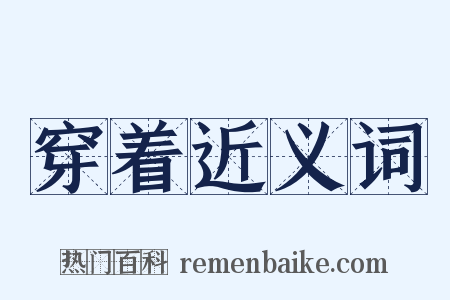穿着近义词是什么意思的图片